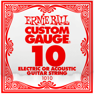 Χορδή Ακουστικής/Ηλεκτρικής Κιθάρας  Ernie Ball 1010 Plain Steel